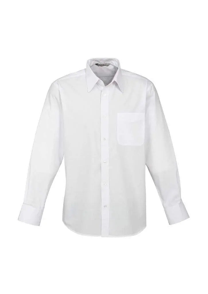 Biz Collection Corporate Wear White / S Biz Collection Men’s Base Long Sleeve Shirt S10510